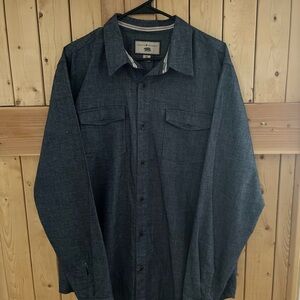 Men's Dakota Grizzly Dark Gray Button-Up Shirt